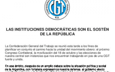 LAS INSTITUCIONES DEMOCRÁTICAS SON EL SOSTÉN DE LA REPÚBLICA
