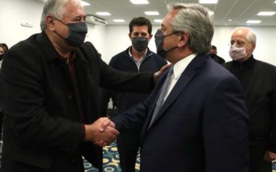 El Compañero Guillermo Moser recibió hoy al Presidente en Mar del Plata