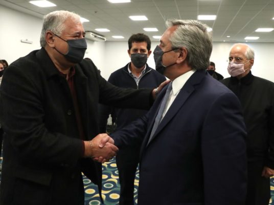 El Compañero Guillermo Moser recibió hoy al Presidente en Mar del Plata